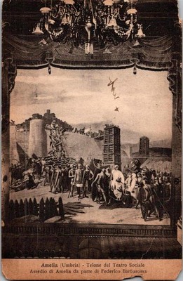 Amelia Umbria Italy Telone Teatro Sociale Assedio di Amelia Postcard