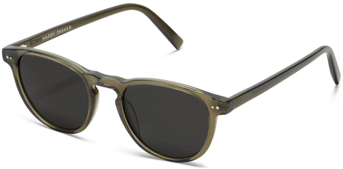 Warby Parker Renton M709 Clear Round Gray Gradient Unisex Sunglasses 51-17 145 Durand Sunglasses in Crystal — Medium | Warby Parker main image 3