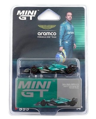 Mini GT 1:64 Aston Martin AMR24#14 Fernando Alonso F1 2024 Bahrain GP MGT00999
