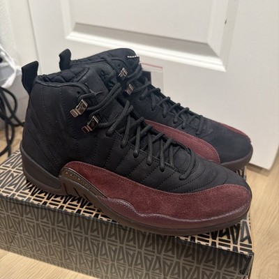 A Ma Maniere Air Jordan 12 Black Burgundy Size 11W/9.5 Mens DV6989-001