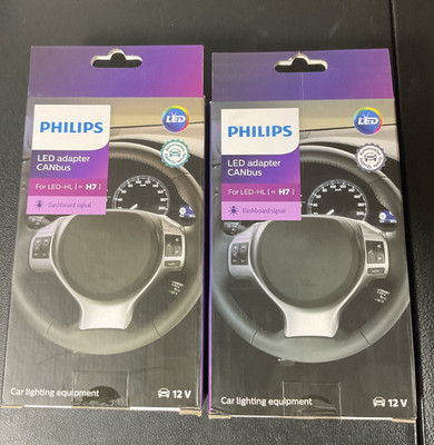 Philips LED CANbus Adapter for H7 LED Headlights | 12V Car Lighting 2 pack