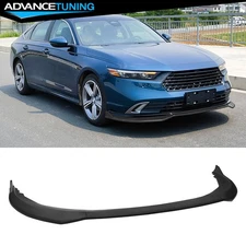For 23-25 Honda Accord 11th Gen V2 Matte Black Front Bumper Lip Splitter PP 3PCS
