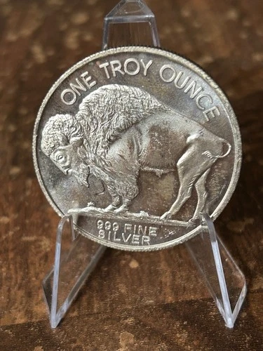 TRIBUTE BUFFALO NICKEL SILVER ROUND, 1 troy ounce .999 fine silver