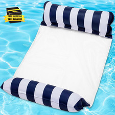 Inflatable Pool Float Hammock for Adults   4-In-1 Floating Water Lounger with He