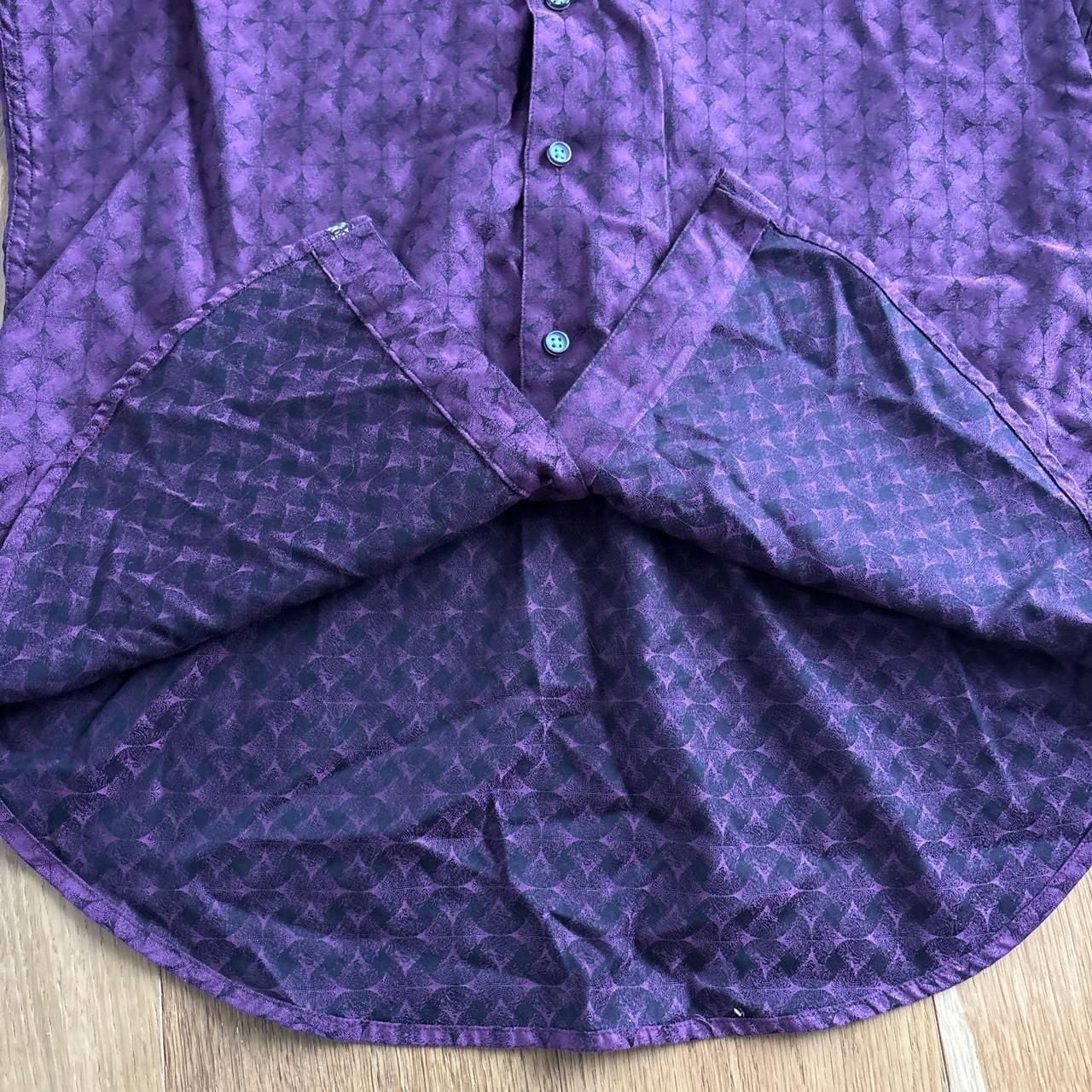 Robert Graham Purple Patterned Button Down Shirt,… - image 4