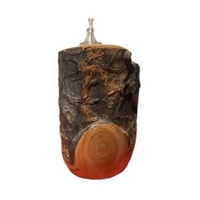 Spinning Aspen Studios Liquid Candle Wooden Oil Burning Wood Candle Log Carved