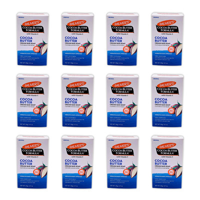 Palmer s Cocoa Butter Cream Bar Soap   12 Pack | Vitamin E | 4.7 oz Bars