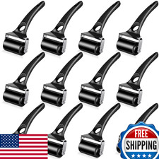 Frienda 12 Pcs 2" Black Rubber Brayer Ink Roller for Gluing Printing Stamping