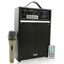 Pyle 300 W Bluetooth 6.5'' Portable PA Speaker System, Built-in Rechargeable Bat