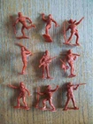 1990's MARX Recast set of 9 Boonesburro Pioneers