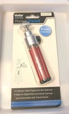 Vivitar Tripod Red Pocket Tripod W 6 Extension Fits Most Cameras - NEW