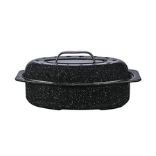 13-inch oval roaster with Lid. Enameled steel...