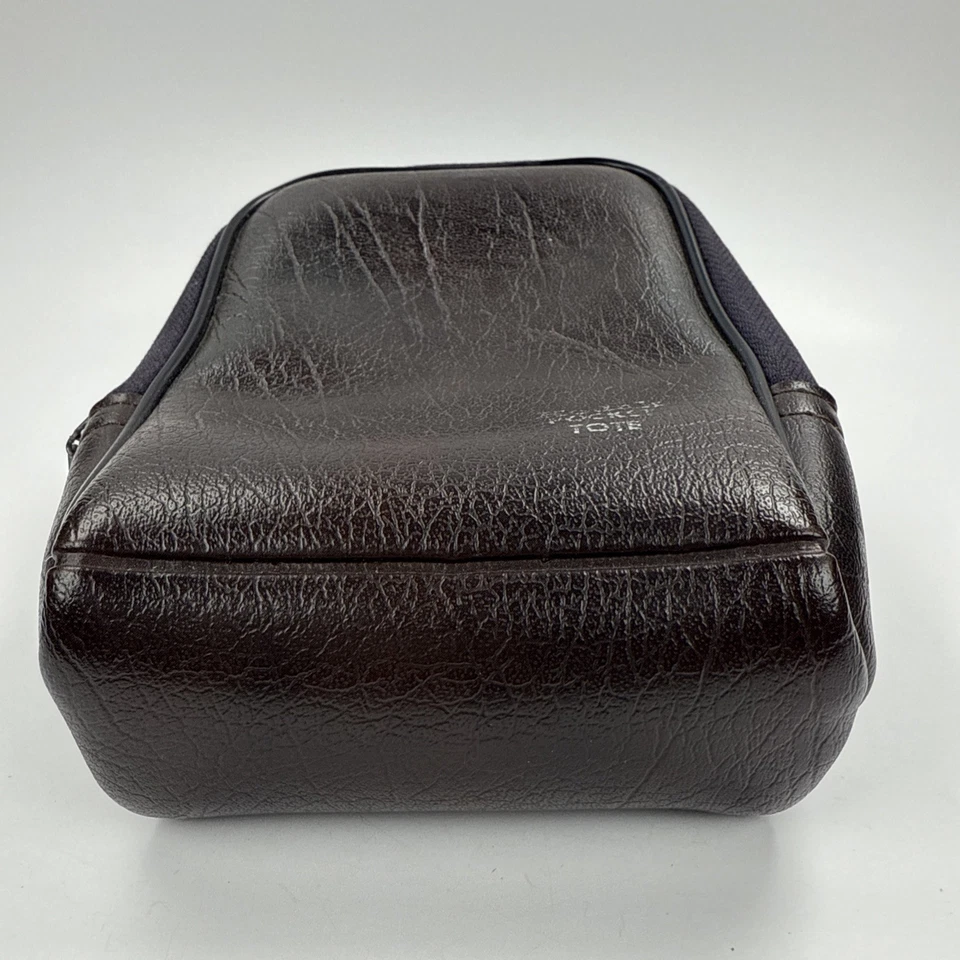 "De colección Cuero Marrón Kodak Bolsillo Bolso Cinturón Lazo y Clip Naranja Quemado Interior 6""" Foto 4 de 4