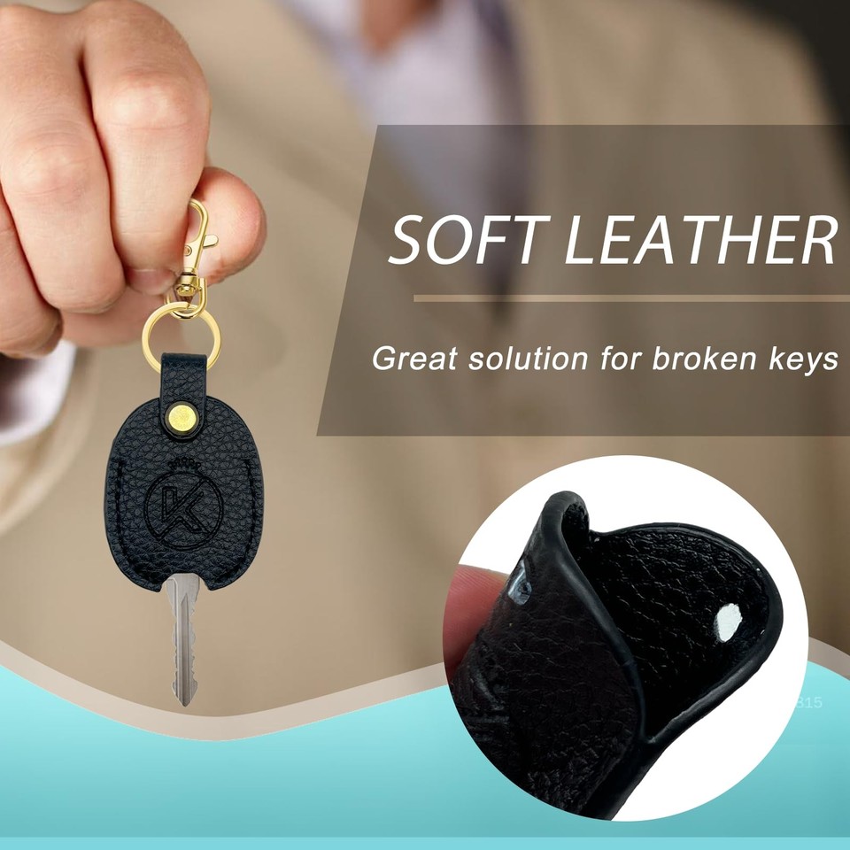 KRSURERICHER Leather Key Sleeve for Broken Key,Car Key Cover,Key Loop ...