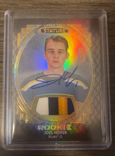 Joel Hofer 2020-21 UD Stature Rookie Patch Auto /33 St Louis Blues RPA