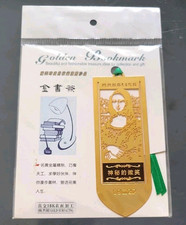 18K Gold Plated Bookmark Mona Lisa Themed Die Cut Made in Shenzhen, China