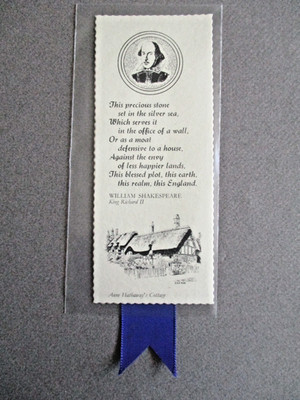 LESEZEICHEN William Shakespeare Anne Hathaways Cottage Stratford Upon Avon Westair