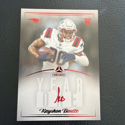 2023 Luminance Year One Red Patriots Kayshon Boutte RC On Card Auto