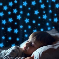 Glow in The Dark Star Stickers, 342Pcs Blue Glow Stars for Ceiling