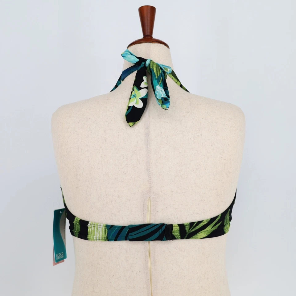 Top de biquíni feminino Coco Reef Contours camafeu tropical push-up halter tamanho 16/40D - Imagem 4 de 4