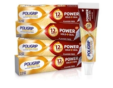 Poligrip Power Max Denture Adhesive Cream Pack Of 4 Strong All Day Hold