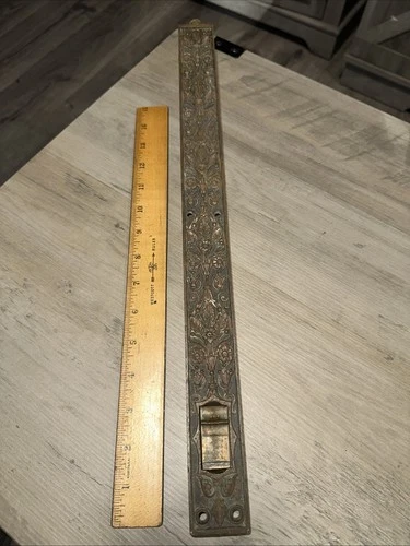 18 Inch East Lake Sliding Latch, Bolt Beautiful Flowers, Copper Bronze, Rare!!