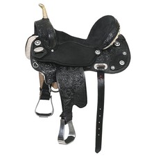 17 In Hilason Flex Tree Western Horse Saddle American Leather Trail Barrel