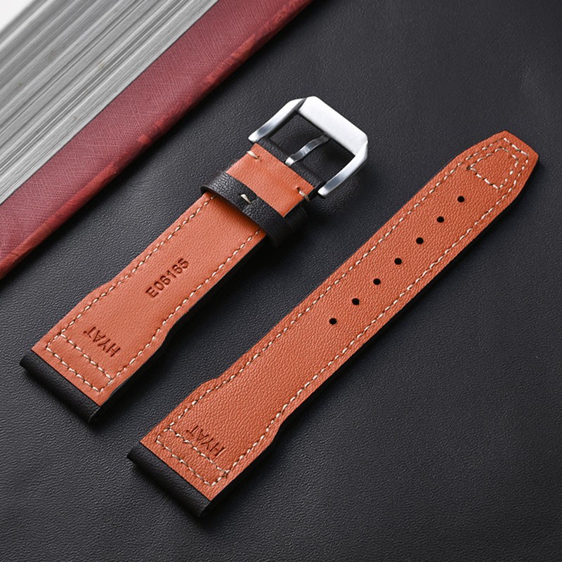 22MM Genuine Leather Replacement Strap for IWC Pilot Portuguese 17 18 Watch  