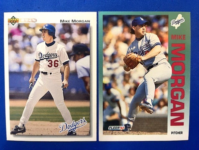 Mike Morgan 1992 Upper Deck & 1992 Fleer Baseball - Dodgers