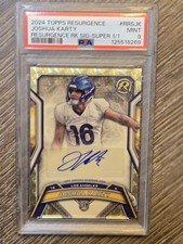 Marketplace image: 1/1 Joshua Karty RC Auto Superfractor 2024 Topps Resurgence Signatures  PSA 9