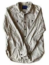 Freenote Cloth Men’s M Gray Solid Button-Up Long Sleeve Shirt Made in USA
