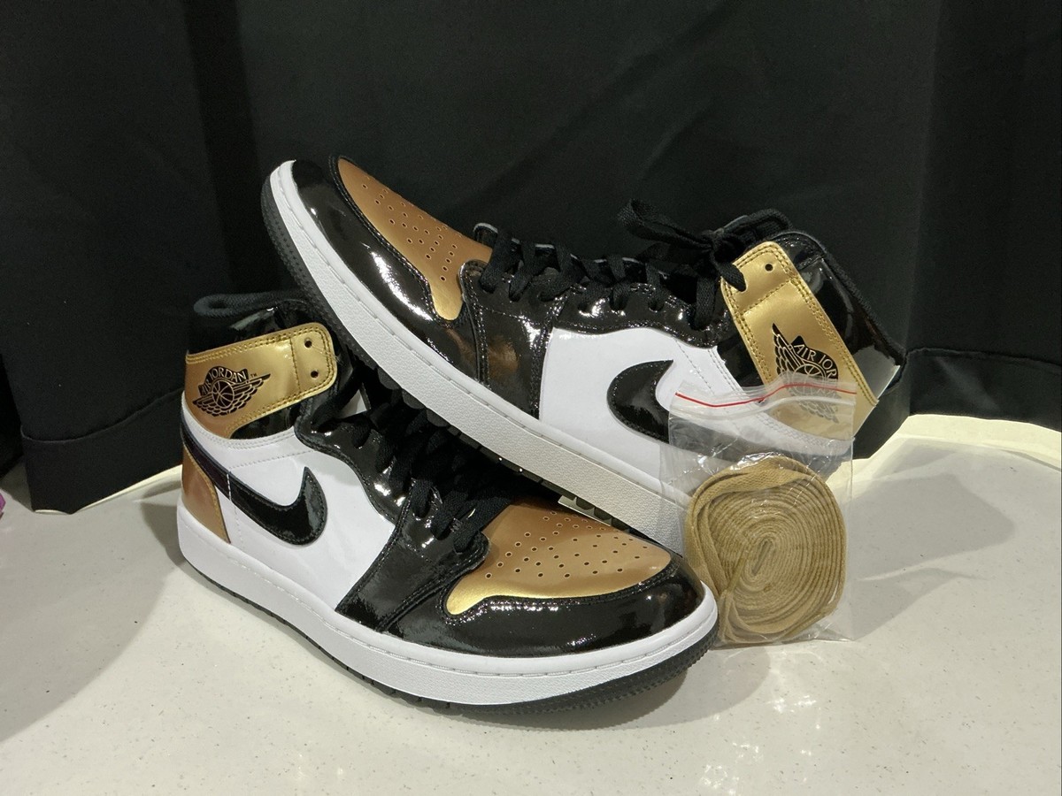Air Jordan 1 High Golf Gold Black White Spike less DQ0660  display picture 3