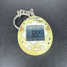 Vintage Tamagotchi Angel Yellow With Gold Wings Virtual Pet Bandai 1997 - TESTED