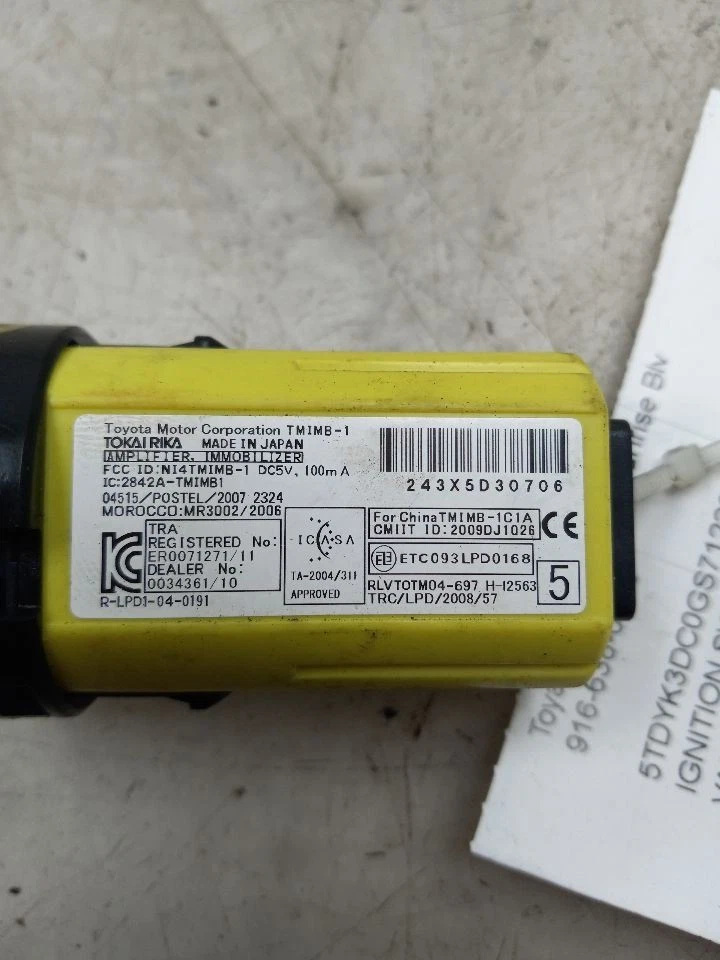 15 16 17 18 19 20 INTERRUPTOR DE ENCENDIDO TOYOTA SIENNA XLE SIN LLAVE Foto 2 de 4