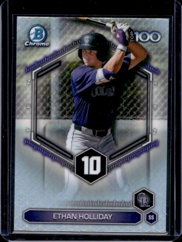 2026 Bowman Ethan Holliday Scouts Top 100 Chrome #BTP-10 Rockies