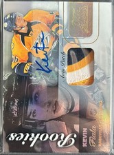 2015-16 UD Fleer Showcase Kevin Fiala 56 Flair Premium Materials 12/65 RC Auto