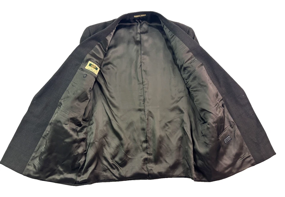 Traje Pantalón De Colección Años 90 Joseph Abboud 42S 36x28 2 piezas Verde Oliva Doble Pecho Lana Foto 4 de 4