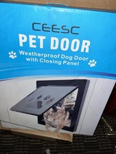 NEW Pet Door Weatherproof Dog Door With Magnetic Closing Panel