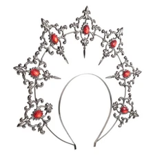 Lolita Dark Headdress Bridal Headband Crown Carnival Hair Accessory