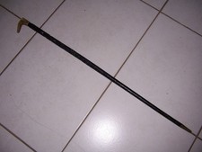 Antique Carved Wood Cane Walking Stick w/Stag Handle