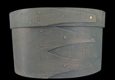 Small Shaker-Style Bentwood Pantry Box Blue Stain Finish