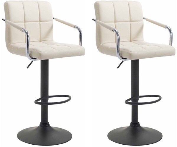2Er Set Barhocker Lucy V2 Schwarz Creme-image