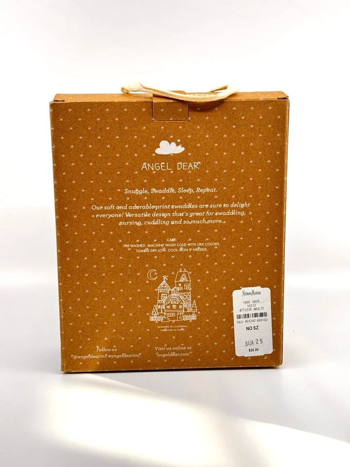 Angel Dear Swaddles Pack de 2 Niña Multicolo NUEVO Lavable a Máquina Foto 2 de 3