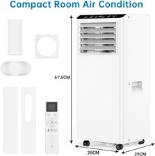 3-in-1 AC Unit Air Conditioner 7000 BTU Portable W/ Remote & Timer & Sleep Mode