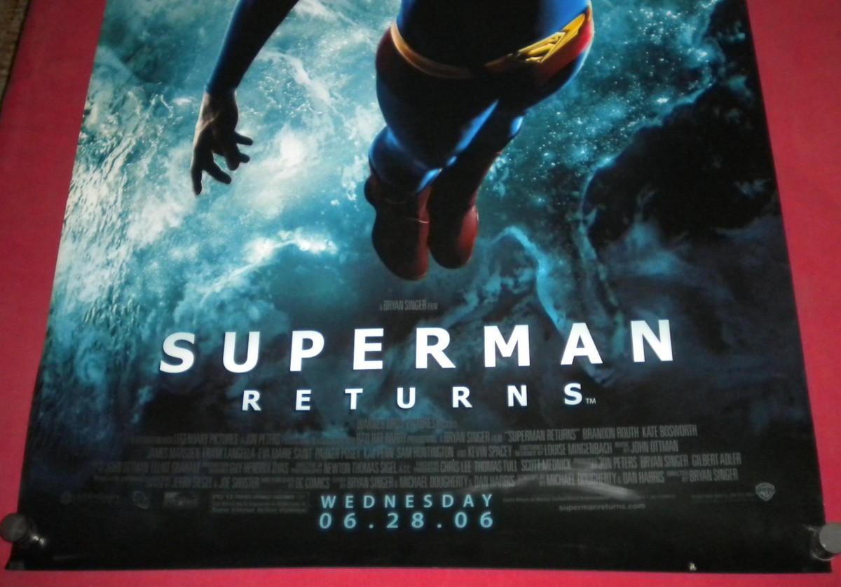 Superman Returns Movie Poster 27 x 40 D/S Marsden Brandon Routh