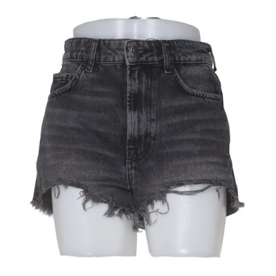 Zara, Jeans Shorts, Größe: 34, Grau, Baumwolle, Einfarbig, Denim, Damen #fgU