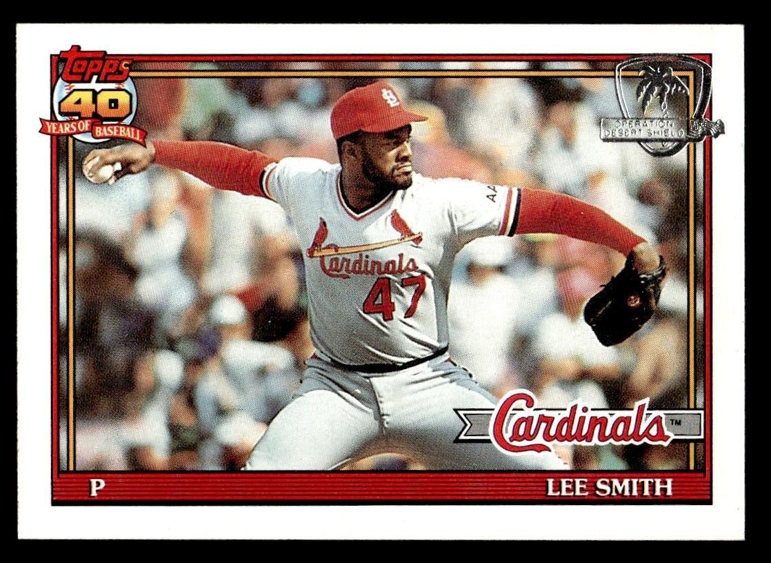 1991 Topps Desert Shield Baseball #660 Lee Smith NM/MT *f1