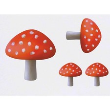 4 x 'Toadstool Mushroom' Temporary Tattoos / Transfers TO00015369 