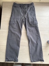 Boy's Wrangler Cargo Straight Fit Pants Sze 12 Regular Grey
