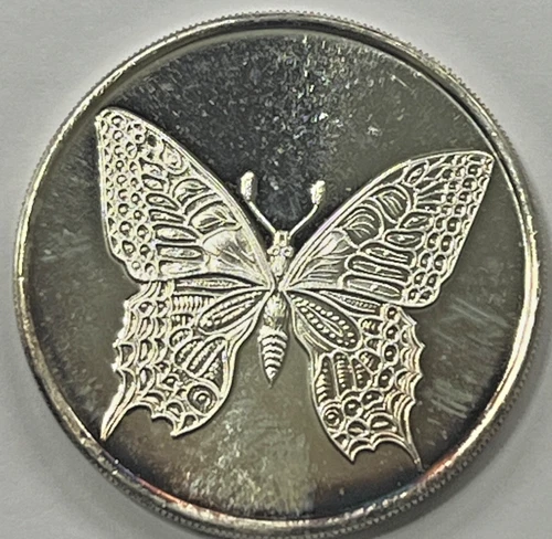 1 TROY OUNCE .999 SILVER BUTTERFLY & "FOR SOMEONE SPECIAL" UNDATED UNC/TONING